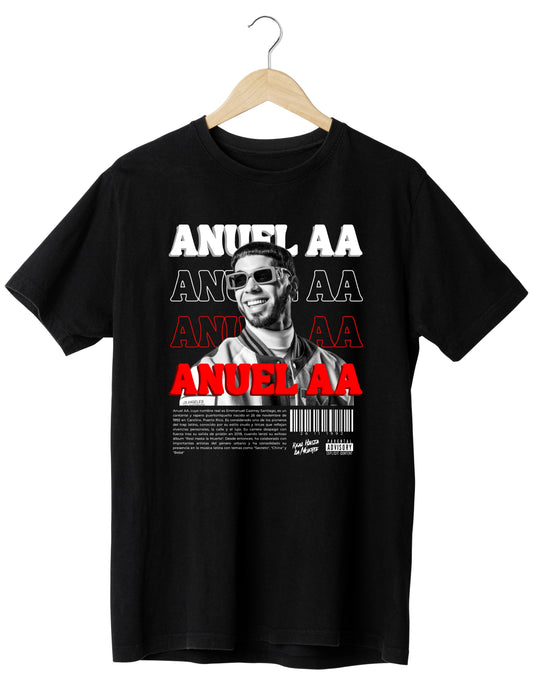 Anuel AA Camiseta Unisex | Negro