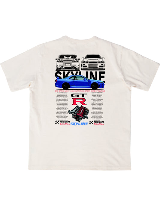 Nissan Skyline GTR Camiseta Unisex | Blanco