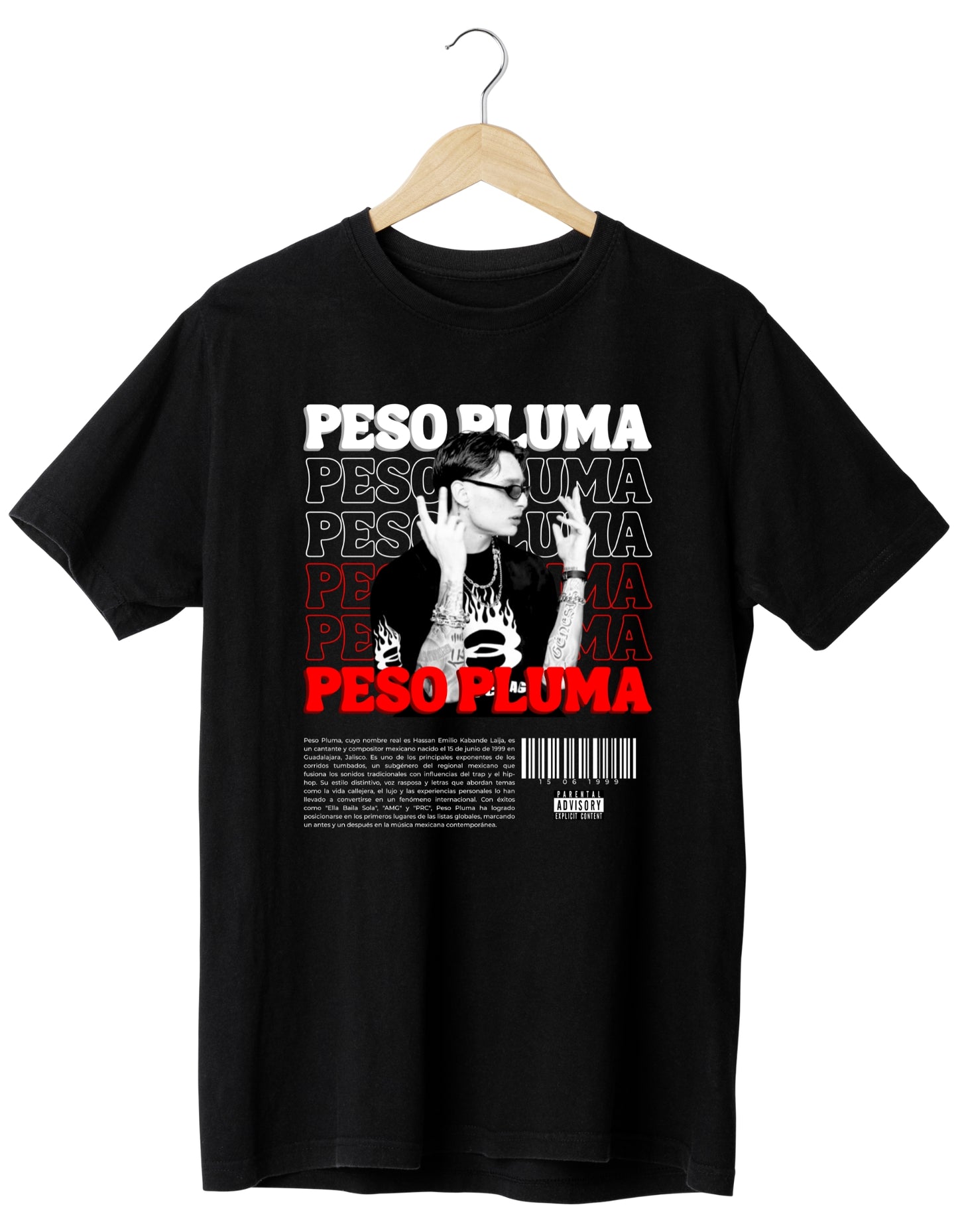 Peso Pluma Camiseta Unisex | Negro